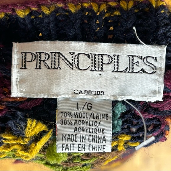 Principles Vintage Multicolour Large Wool Sweater - Picture 5 of 6
